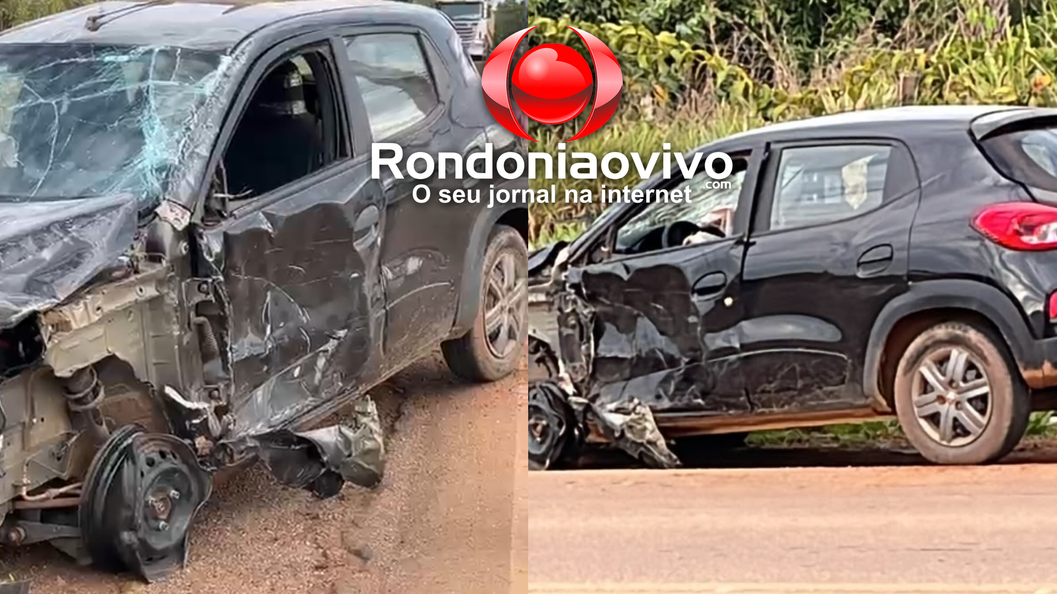 ASSISTA: Carro capota após colidir na lateral de carreta bitrem próximo aos presídios