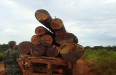 Infrator abandona caminhão ao ver policiais do BPA no distrito de Jaci-Paraná