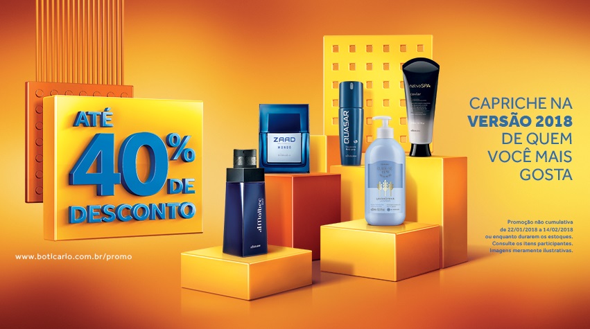 O Boticário tem perfumaria masculina e cuidados pessoais com descontos de até 40%