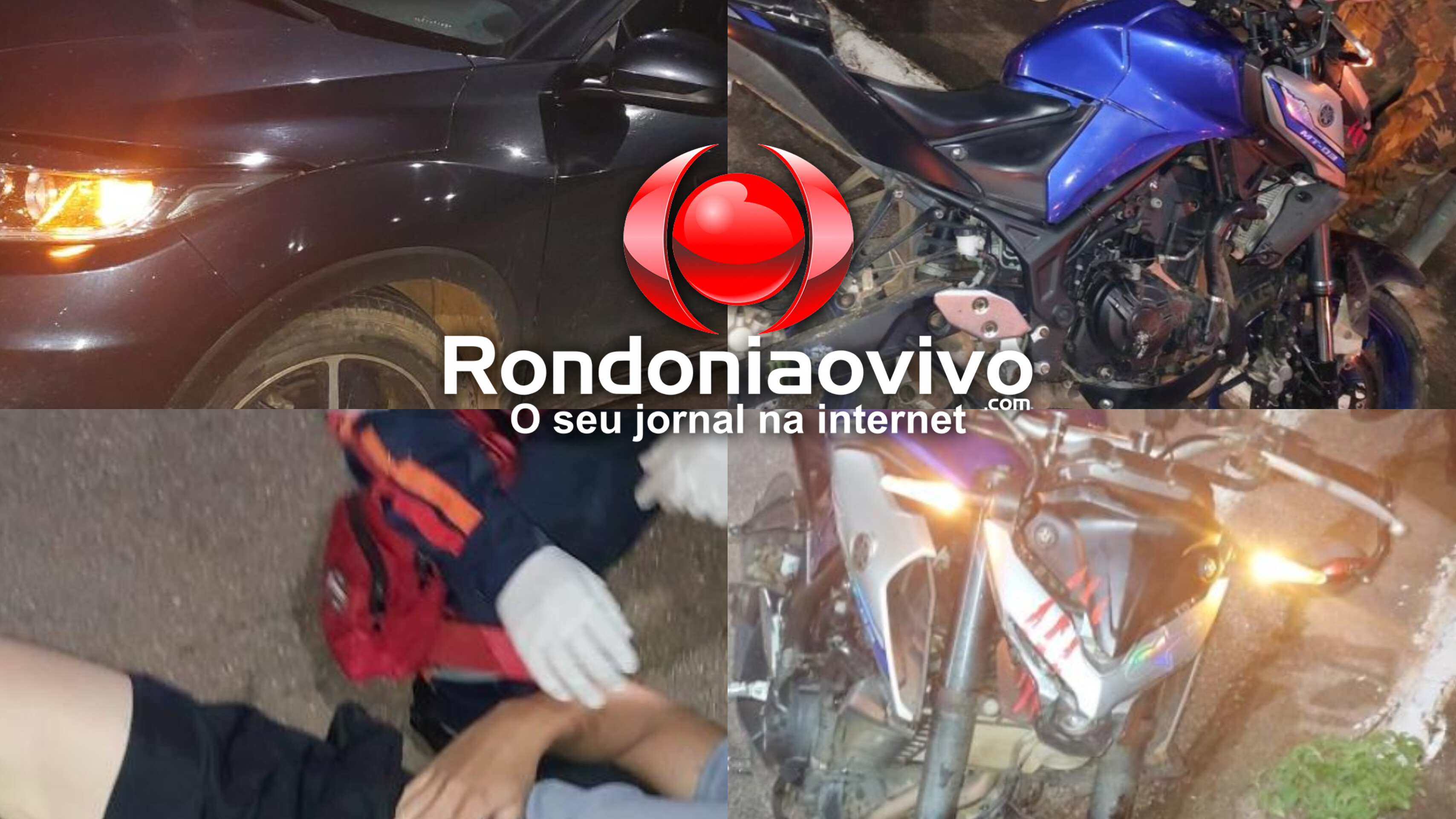 ESPAÇO ALTERNATIVO: Militar da Base Aérea sofre acidente entre motocicleta MT03 e carro HR-V