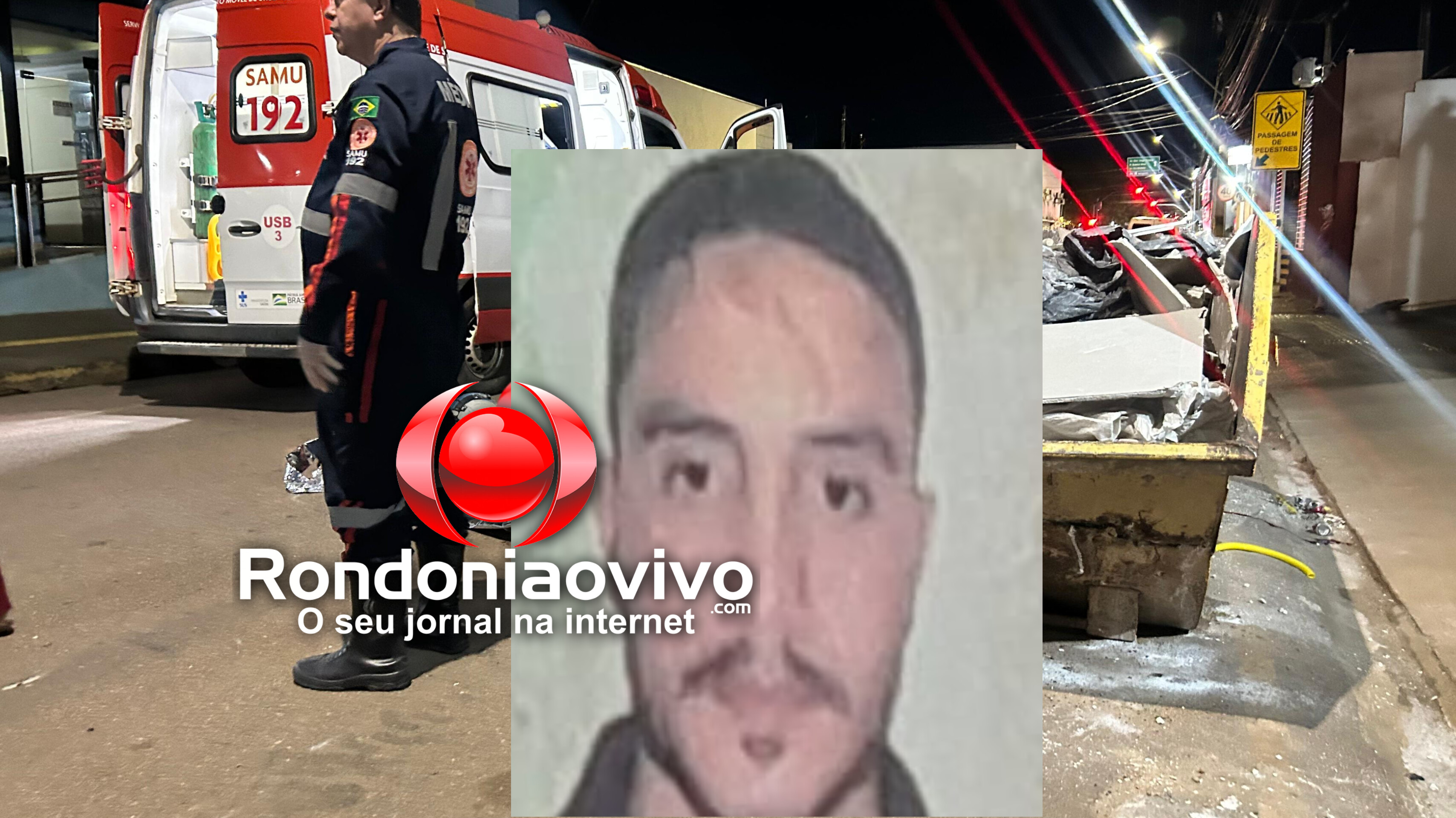 VÍDEO: Motociclista morre após bater em caçamba de entulho na Dom Pedo II