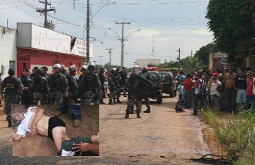 Conflito entre policiais militares e população no bairro Esperança da Comunidade - Confira fotos e vídeo