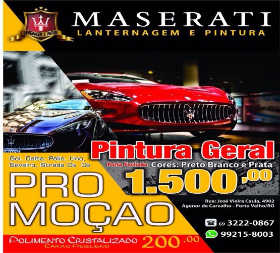 Lanternagem e pintura de qualidade é na Maserati