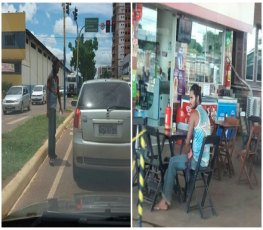 CENA DA CIDADE – ‘Morador de Rua’ pede esmola para tomar cerveja em conveniência