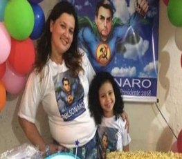 Mãe faz festa de aniversário da filha com tema ‘Bolsonaro’