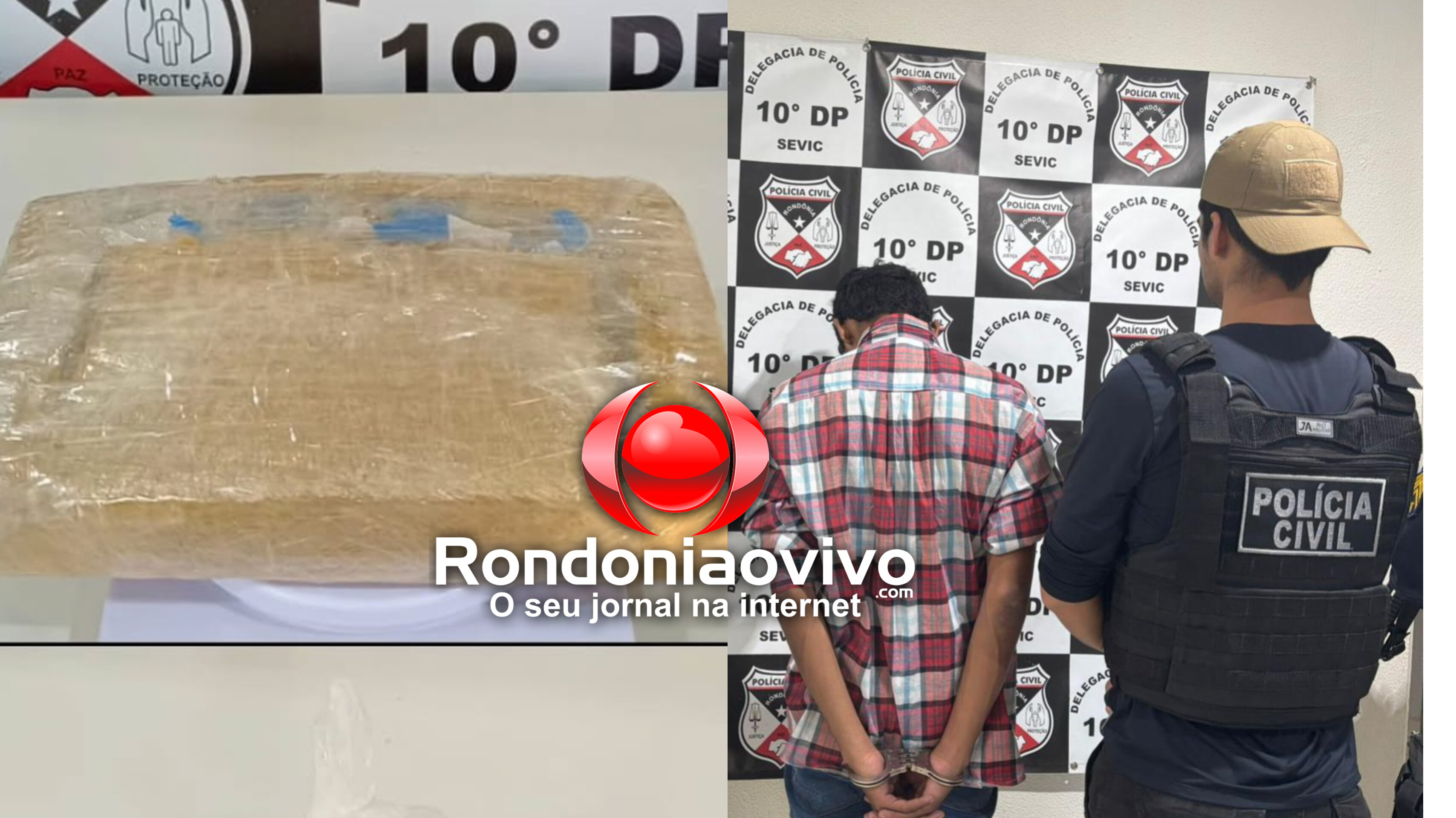 TRÁFICO: Polícia Civil prende criminoso com tablete de droga em carro na BR-364