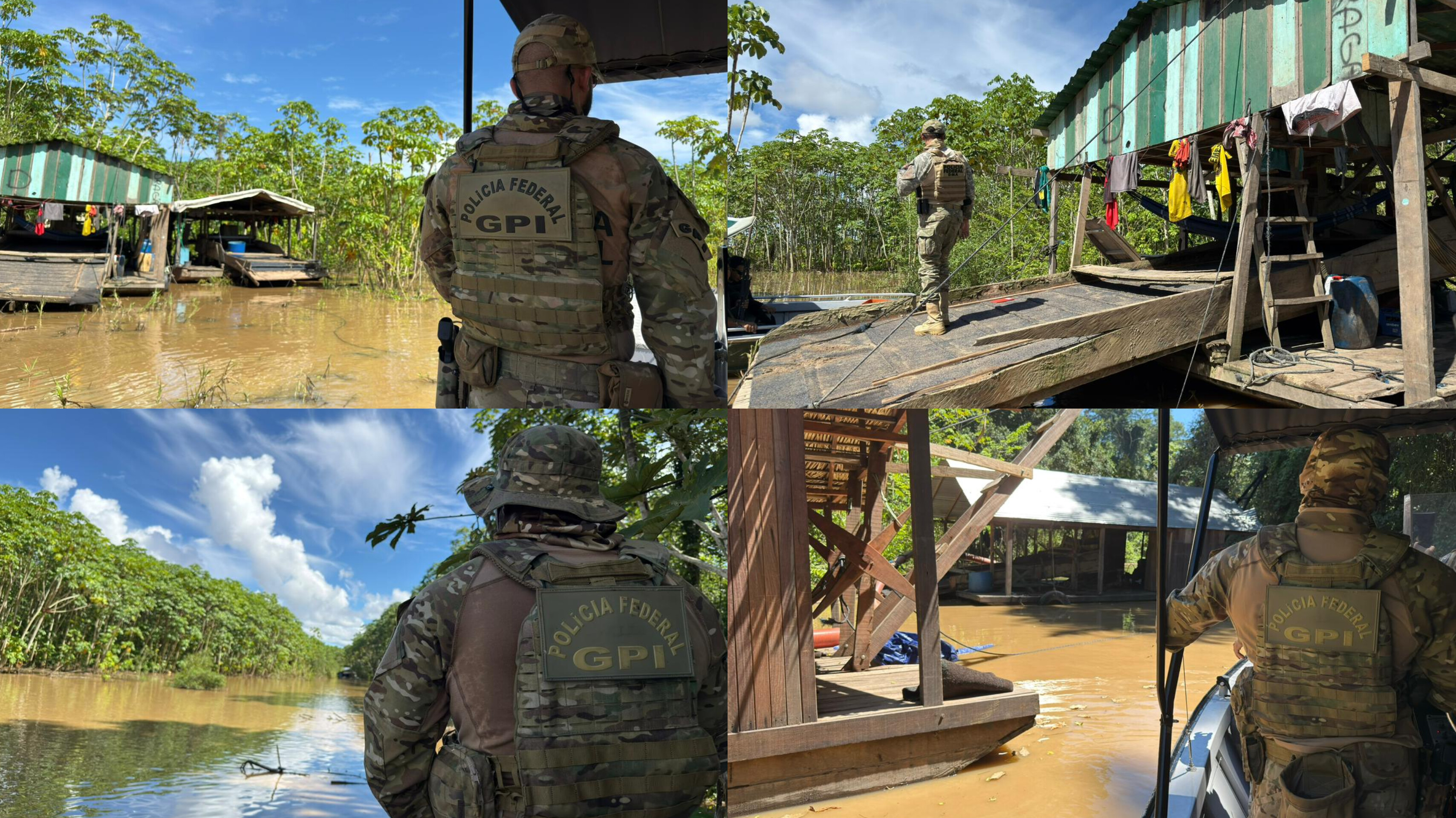 VÍDEO: Operação da PF e Ibama destrói 15 dragas de garimpeiros no rio Madeira