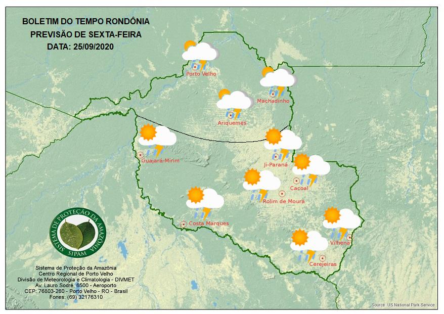 BOLETIM DO TEMPO: Veja a previsão do tempo para esta sexta-feira (25