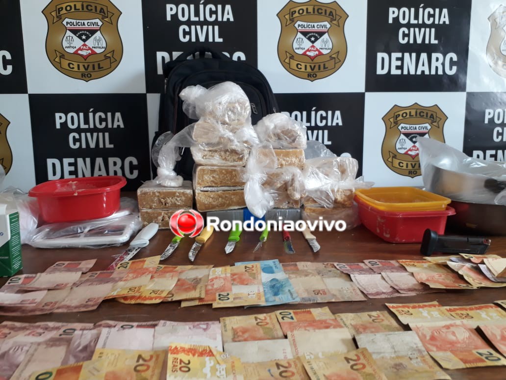 DENARC: Foragido da Bahia é preso em Porto Velho com mais de sete quilos de cocaína