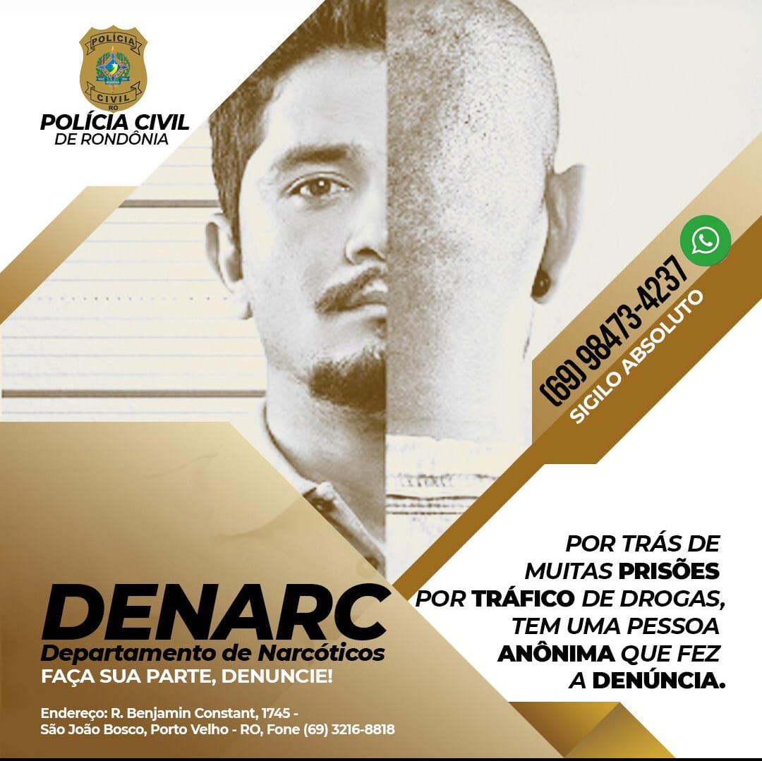 COLABORE: Denarc divulga número para denúncias anônimas pelo WhatsApp