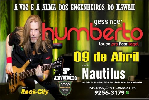 Show com Humberto Gessinger a Voz e a Alma dos 