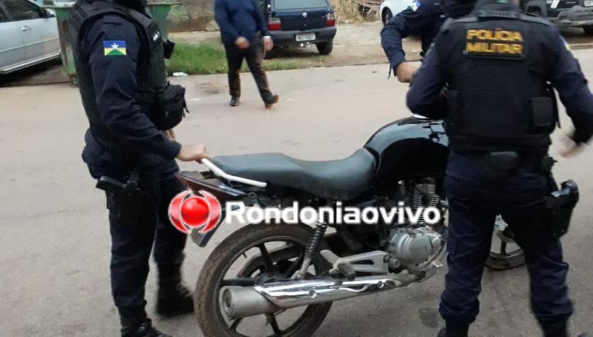 CRIME: Adolescente é flagrado no restaurante do avô com arma e moto roubada