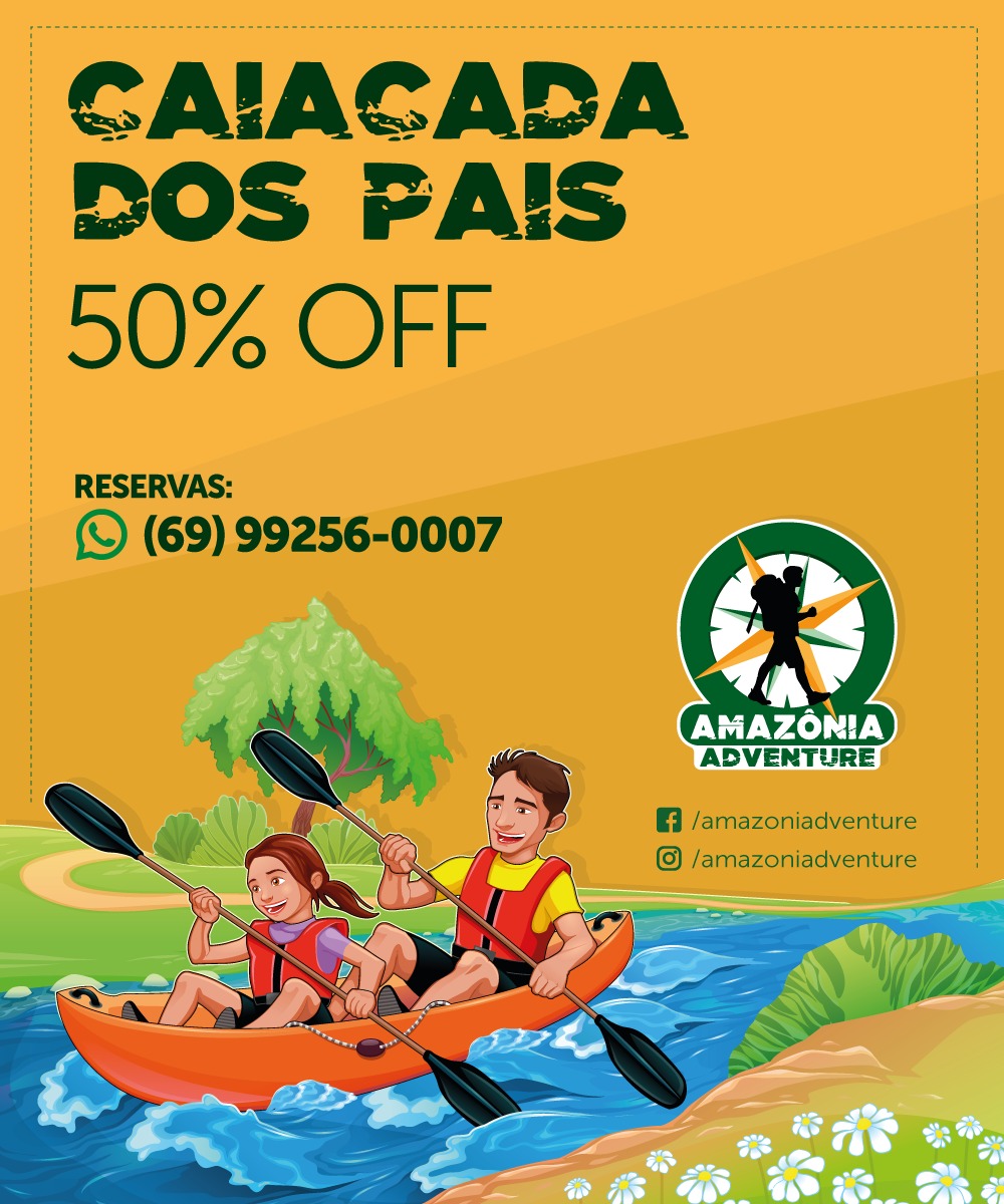 PROMOÇÃO: Caiacada dos Pais 50% OFF no Balneário Garça