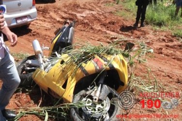 Motociclista em alta velocidade causa acidente na BR-421