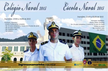 Marinha inicia inscrição para Colégio e Escola Naval 