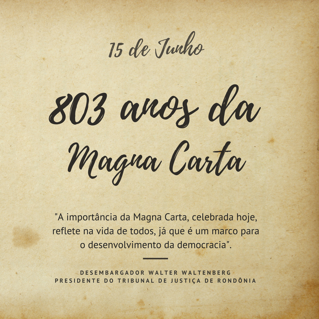 DEMOCRACIA: 803 anos da Magna Carta é celebrado nesta sexta-feira