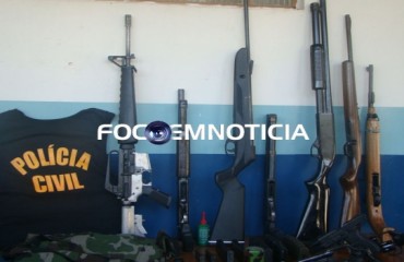 ARIQUEMES - Polícia Civil realiza Mega-apreensão de armamentos - Fotos