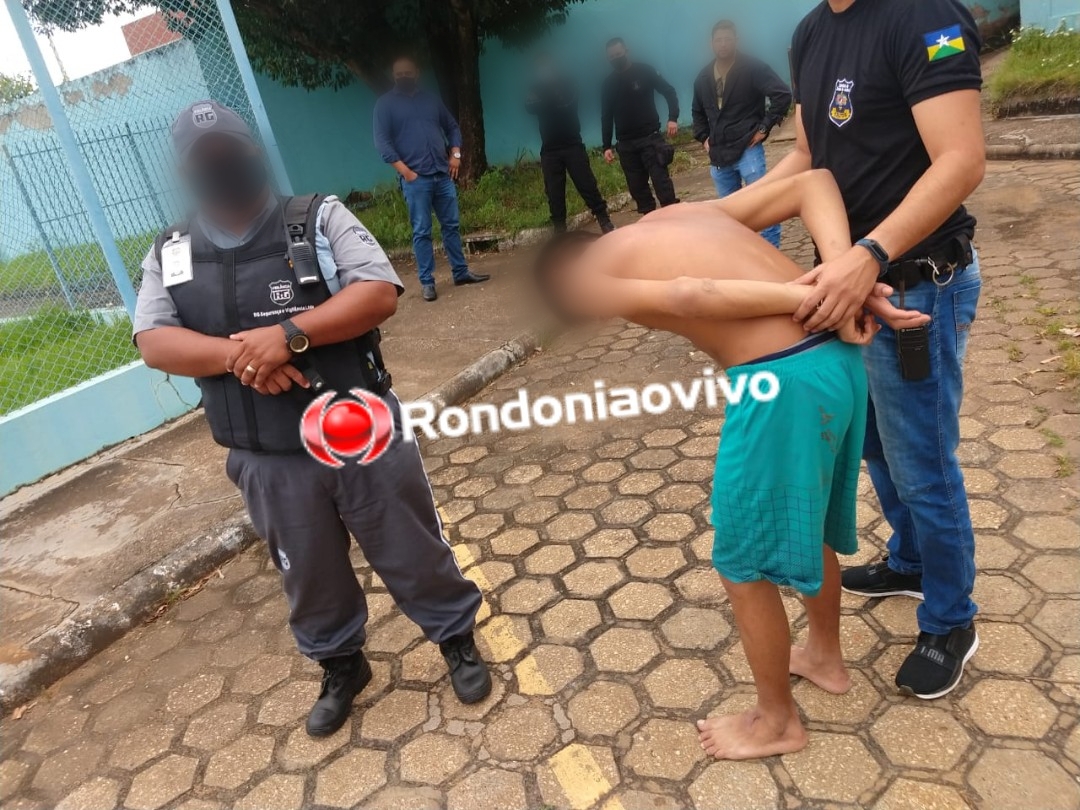 SEM ÊXITO: Adolescente tenta fugir de unidade de internação, mas é capturado dentro de escola