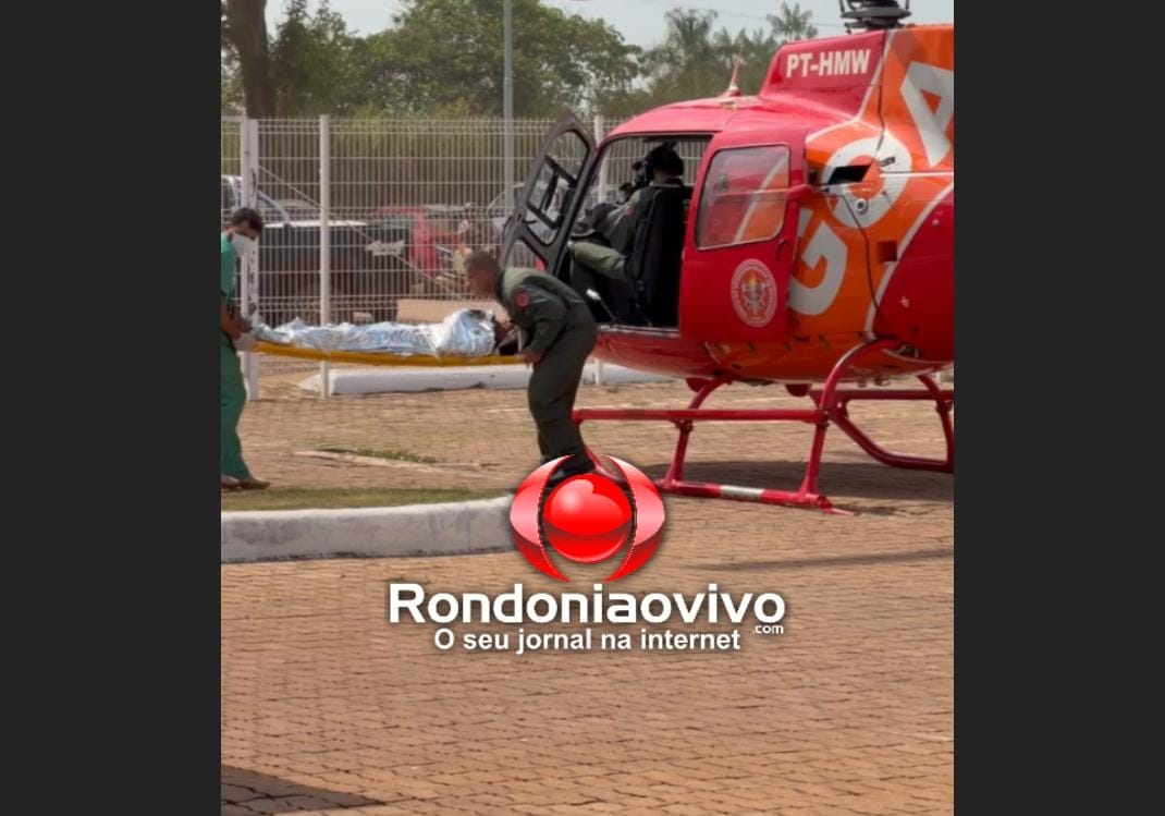 VÍDEO: Jovem é resgatado de helicóptero após ser vítima de disparo acidental 