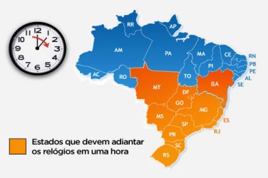 Horário de verão começa sábado e terá uma semana a mais