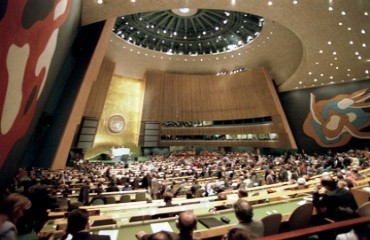 Líder indígena Almir Surui discursa na Assembléia Geral da ONU