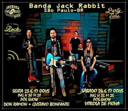 Banda paulista Jack Rabbit se apresenta no palco do Informal Pub 