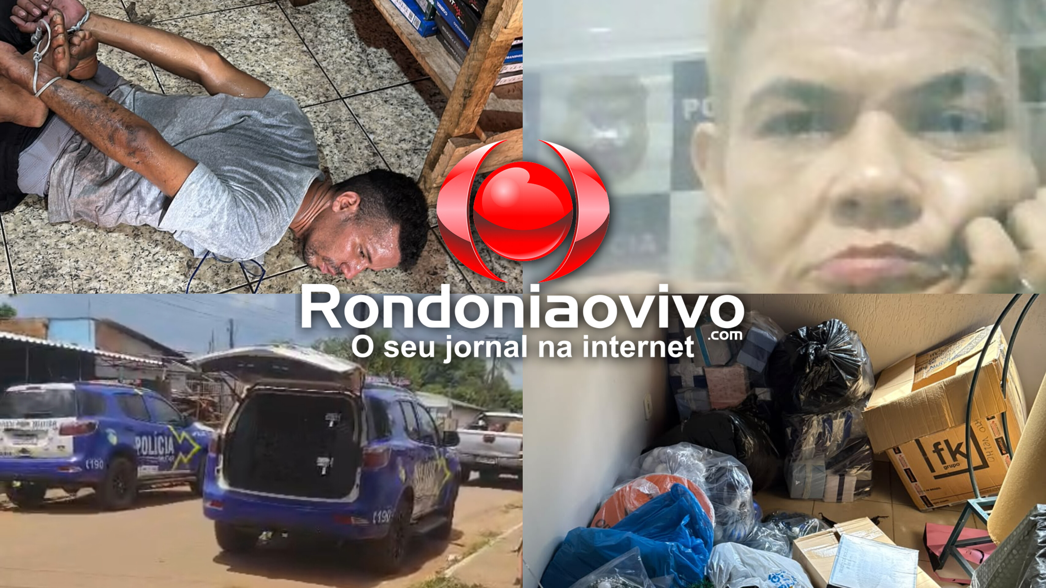 FLAGRANTE: Casal é preso após cometer arrastão em depósito de comércio