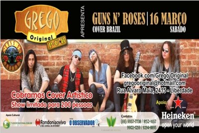 Guns N' Roses Cover Brazil faz show neste sábado na capital