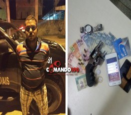 Polícia Militar prende homem andando armado na garupa de mototáxi