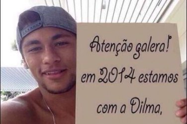 Foto em que Neymar declara apoio à Dilma Rousseff é falsa