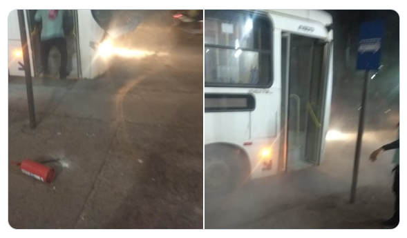 SUCATÃO: Ônibus do Consórcio SIM pega fogo em Porto Velho e assusta passageiros