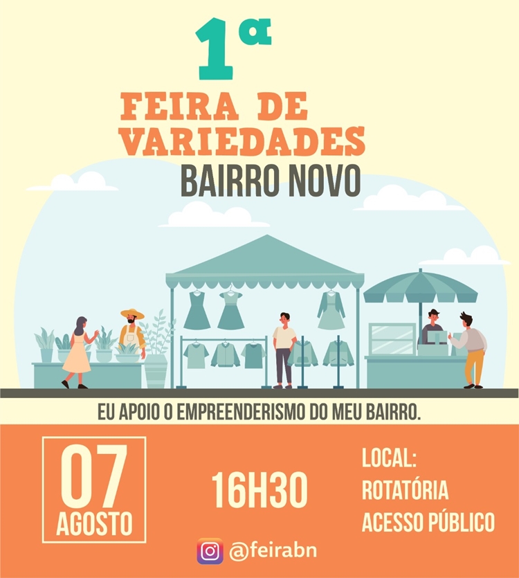 50 EXPOSITORES: Empreendedores do Bairro Novo promovem a 1ª Feira de Variedades