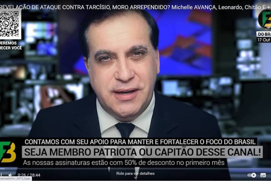 À VENDA: Foco Brasil, que transmitia ‘cercadinho’ de Bolsonaro está sem conteúdos