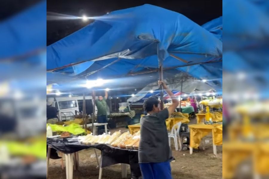 TEMPORAL DA NOITE: Chuva forte trouxe alivio para o calor intenso e vendaval assustou moradores