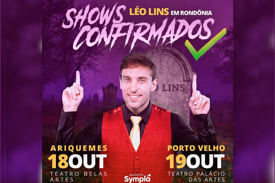 EM RONDÔNIA: Show de Léo Lins é confirmado após boato de cancelamento