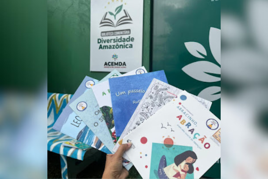 DIVERSIDADE AMAZÔNIA: Biblioteca comunitária recebe doação de mais de 600 livros do MEC