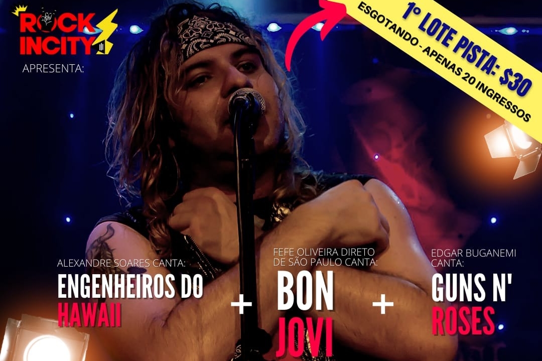 Sorteio para o Especial Guns N' Roses, Engenheiros do Hawaii e Cover Bon Jovi