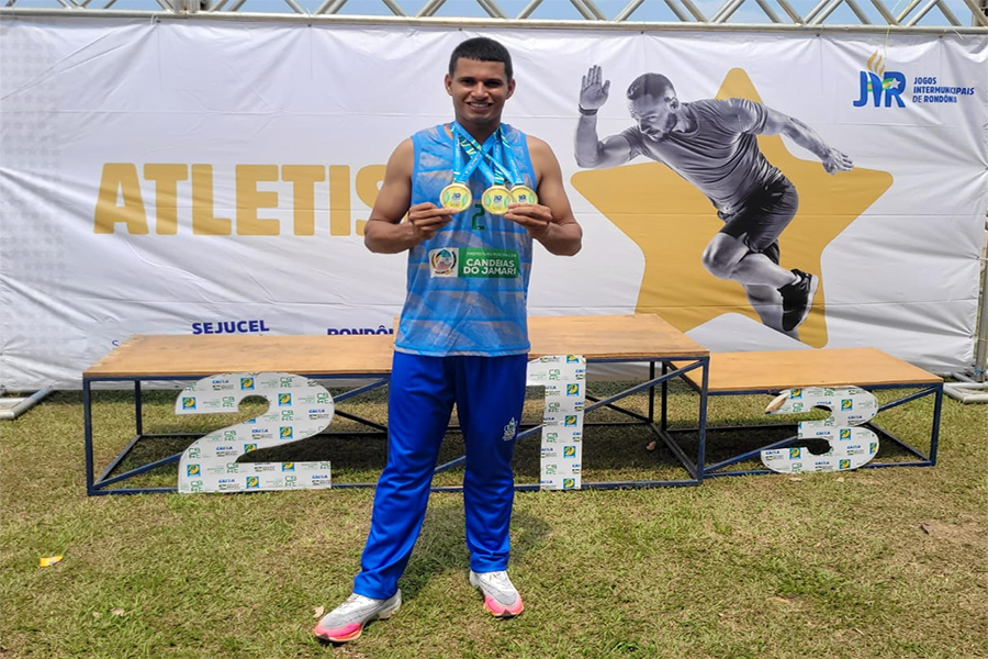 JIR: Atleta Tiago Prates é campeão em três modalidades individuais de corrida