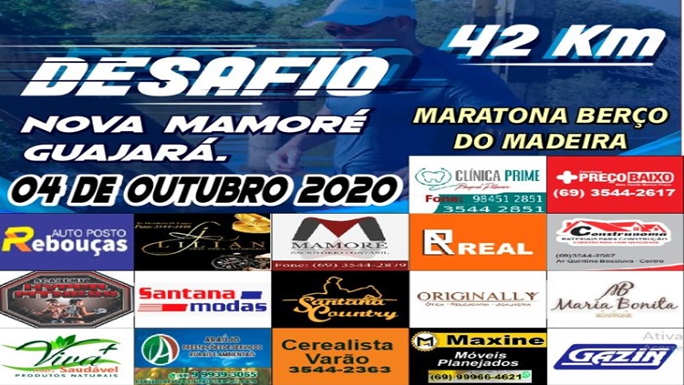 BERÇO DO MADEIRA: Desafio '42Km' será no domingo (04) de Nova Mamoré a Guajará