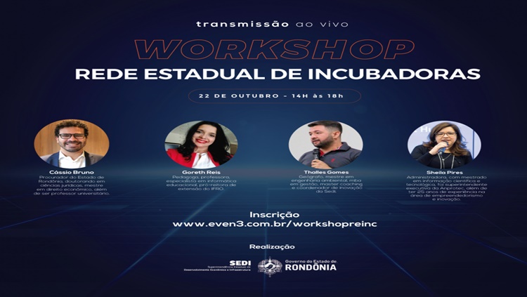 INSCRIÇÕES ABERTAS: 1° Workshop sobre inovação e empreendedorismo no campo universitário será na quinta (22)