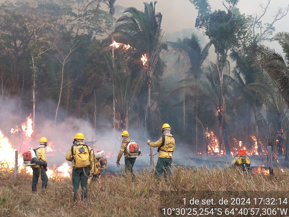 REFORÇO CONJUNTO: Forças de seguranças eliminam grandes focos de incêndios criminosos em Rondônia