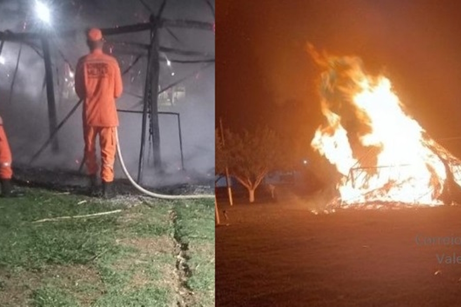 SÃO MIGUEL DO GUAPORÉ: Monumento cultural é incendiado por homem que furtava fios em praça