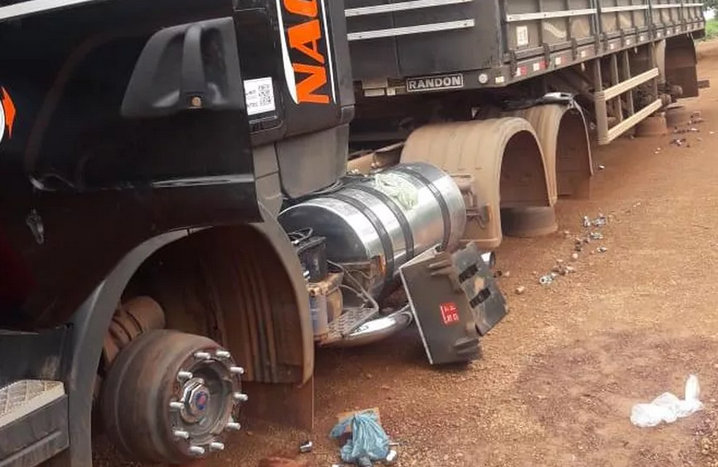 NINGUÉM ESCAPA: Ladrões furtam pneus de caminhões que pernoitaram em pátio de posto 