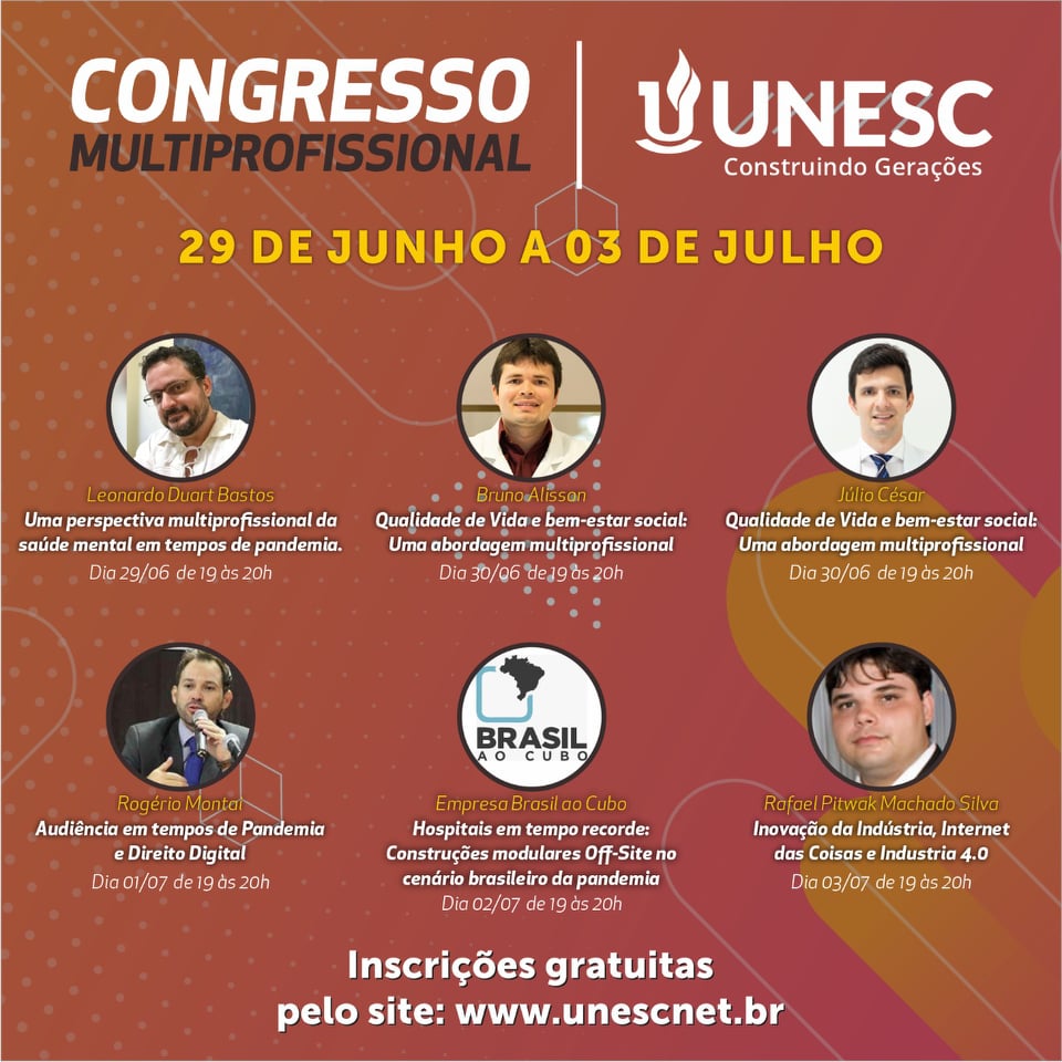 RONDONIA: 1º Congresso Multiprofissional online da Unesc acontece no próximo dia 29