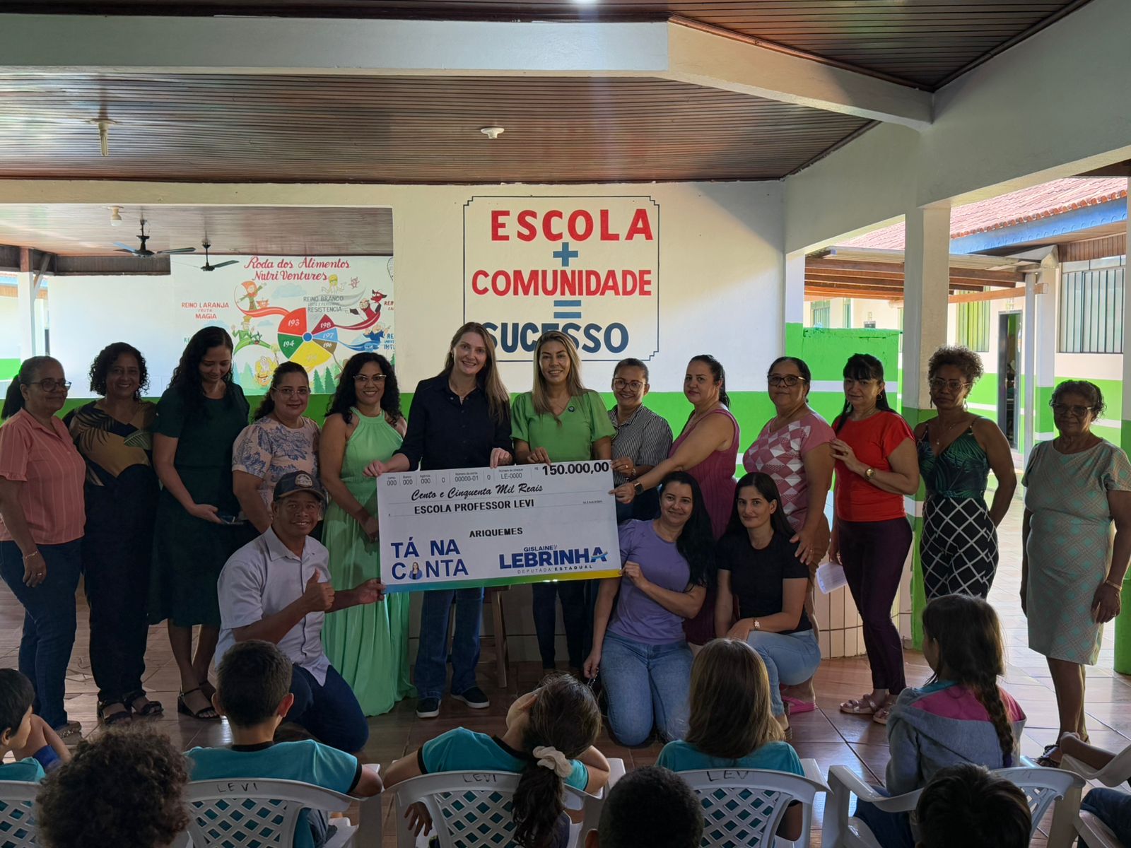 LEBRINHA: Deputada anuncia investimentos em educação e saúde durante visitas em RO