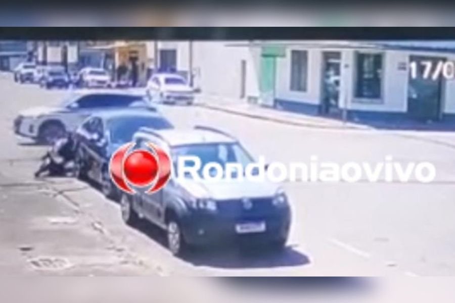 VÍDEO: Grave acidente que deixou mulher ferida foi registrado por câmera de segurança 