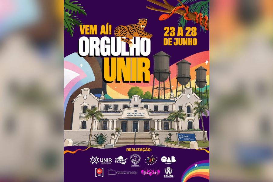 ‘ORGULHO UNIR’: Universidade promove semana cultural de visibilidade LGBT+ em Porto Velho