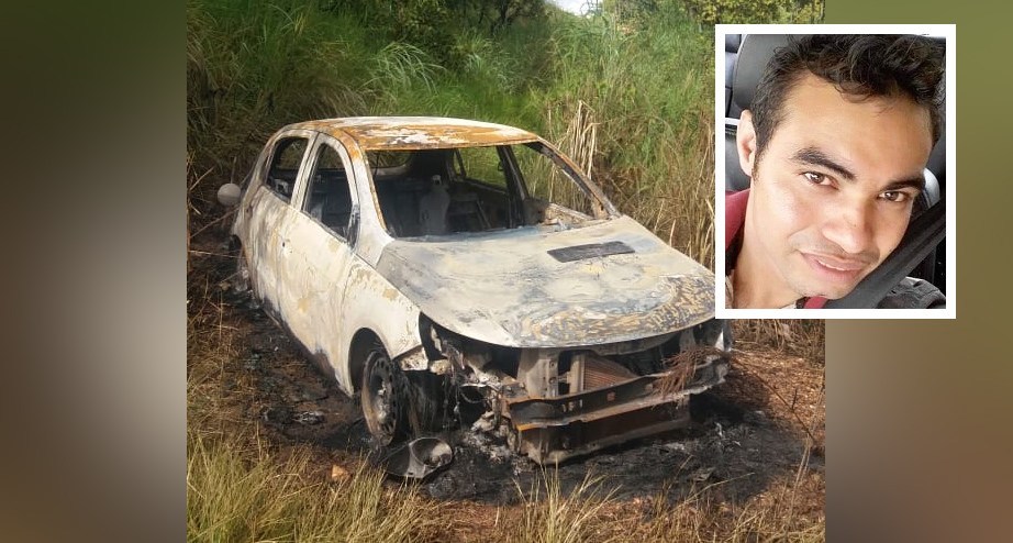 MISTÉRIO: Motorista de aplicativo é assassinado e seu corpo queimado dentro de carro