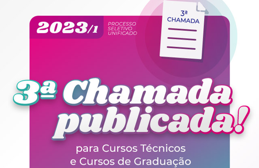 TERCEIRA CHAMADA: IFRO convoca aprovados para matrícula do PSU 2023/1