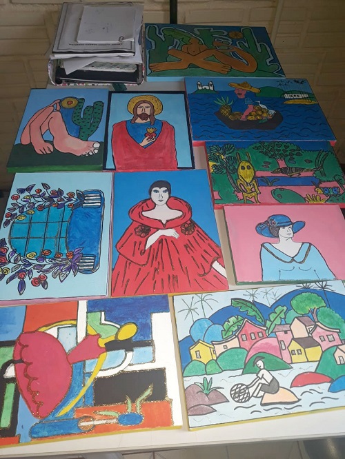 ARTE: Alunos da Escola Municipal levam para as telas obras de Tarsila do Amaral